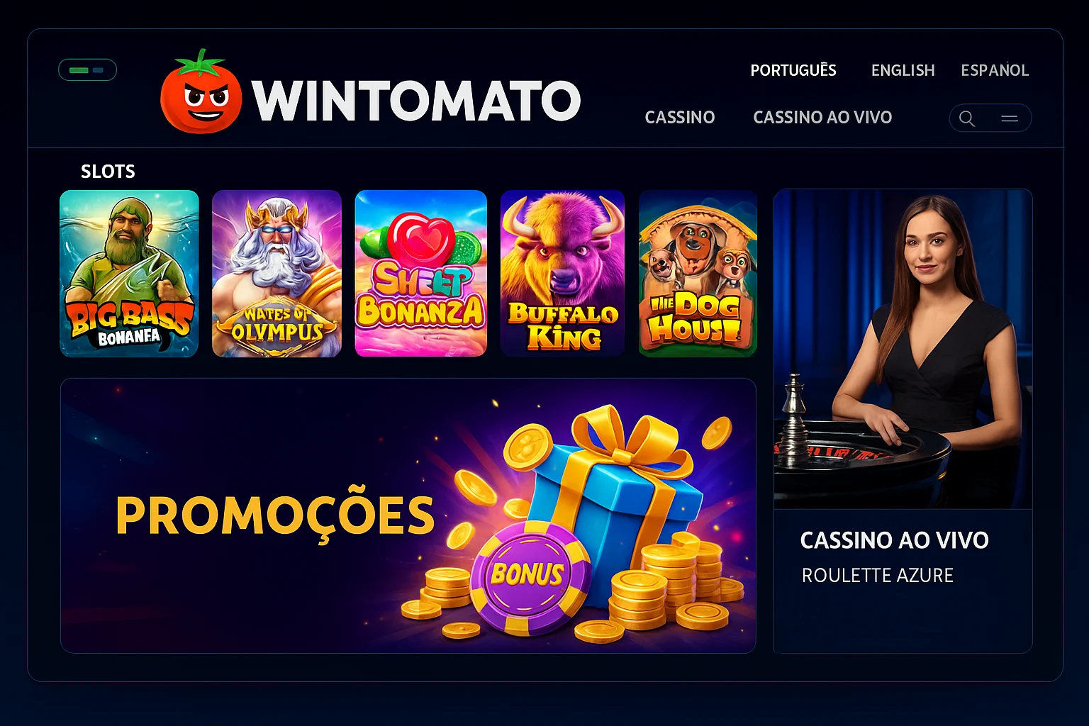 Jogos de cassino online inovadores e emocionantes na WINTOMATO